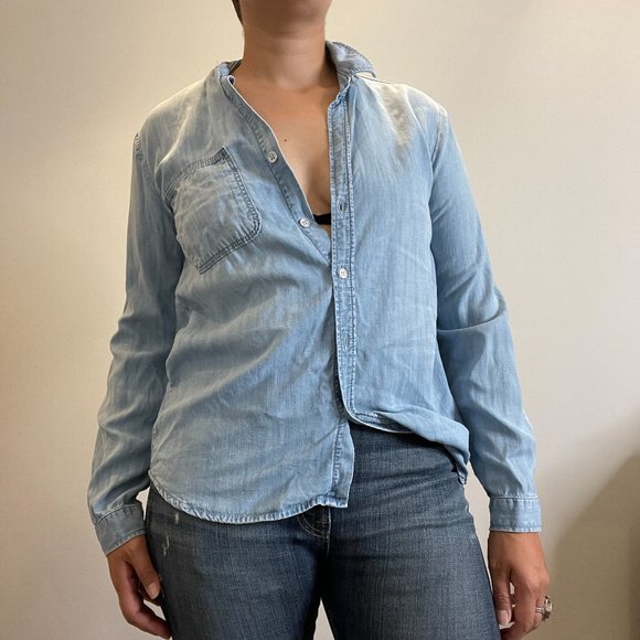 Mavi Jeans Chambray Top  -S- - Picture 2 of 9